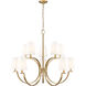 Cordelia 10 Light 40 inch Modern Gold Chandelier Ceiling Light