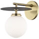 Ellis LED 7 inch Aged Brass and Black Wall Sconce Wall Light