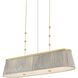 Valeria 3 Light 48.75 inch Aged Brass Linear Ceiling Light