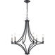 Spanish Villa 6 Light 26 inch Charcoal Chandelier Ceiling Light