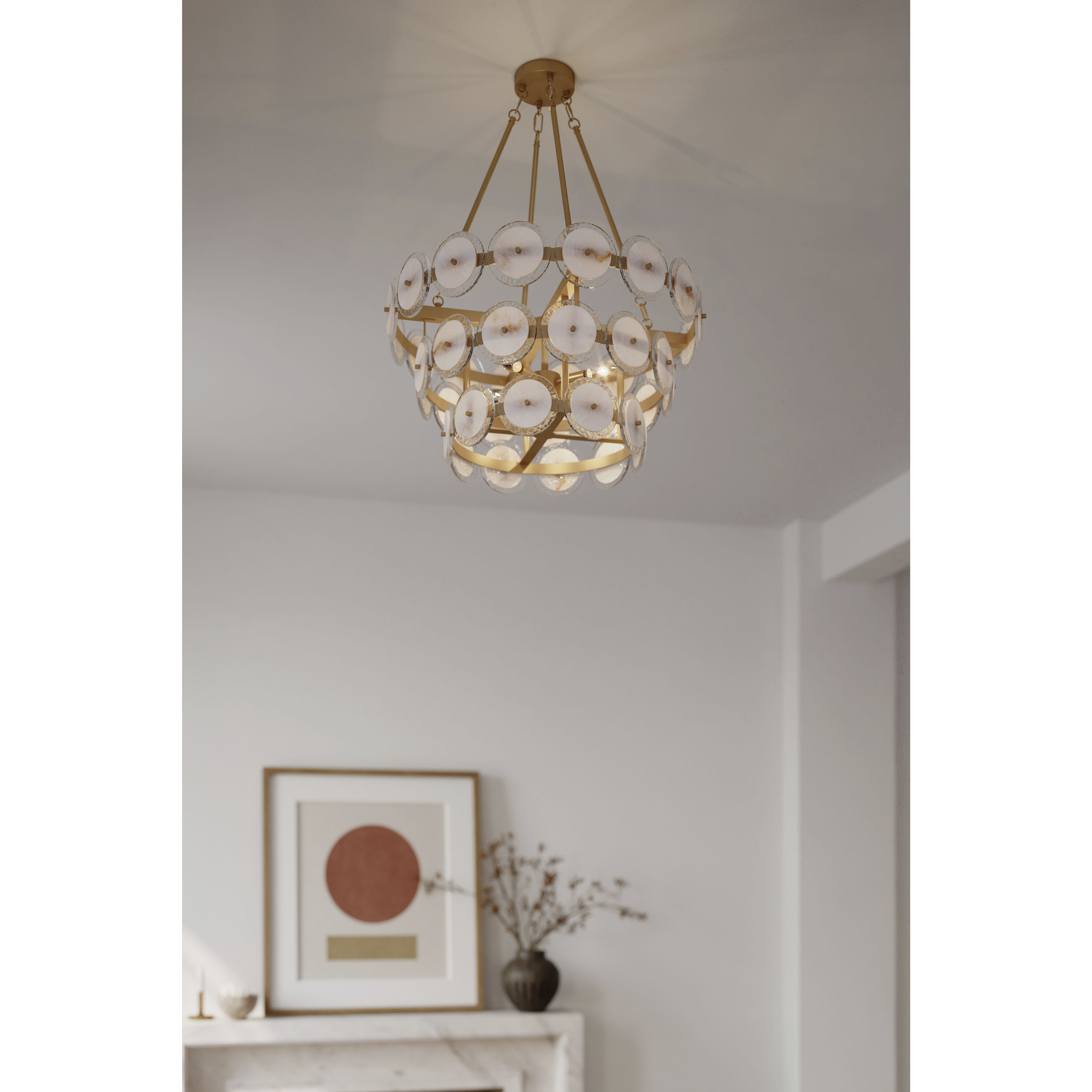 Kintrel 4 Light 28.75 inch Legacy Brass Pendant Ceiling Light