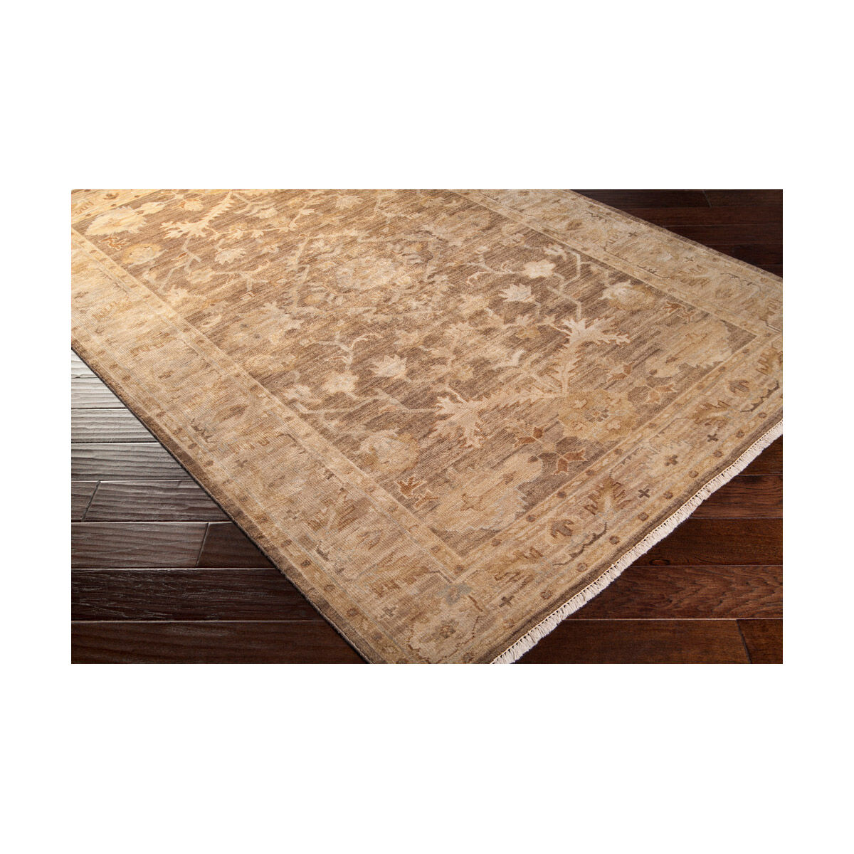 Hillcrest 102 X 66 inch Cream/Taupe/Dark Brown/Khaki/Tan/Wheat/Camel/Moss Rugs, Wool