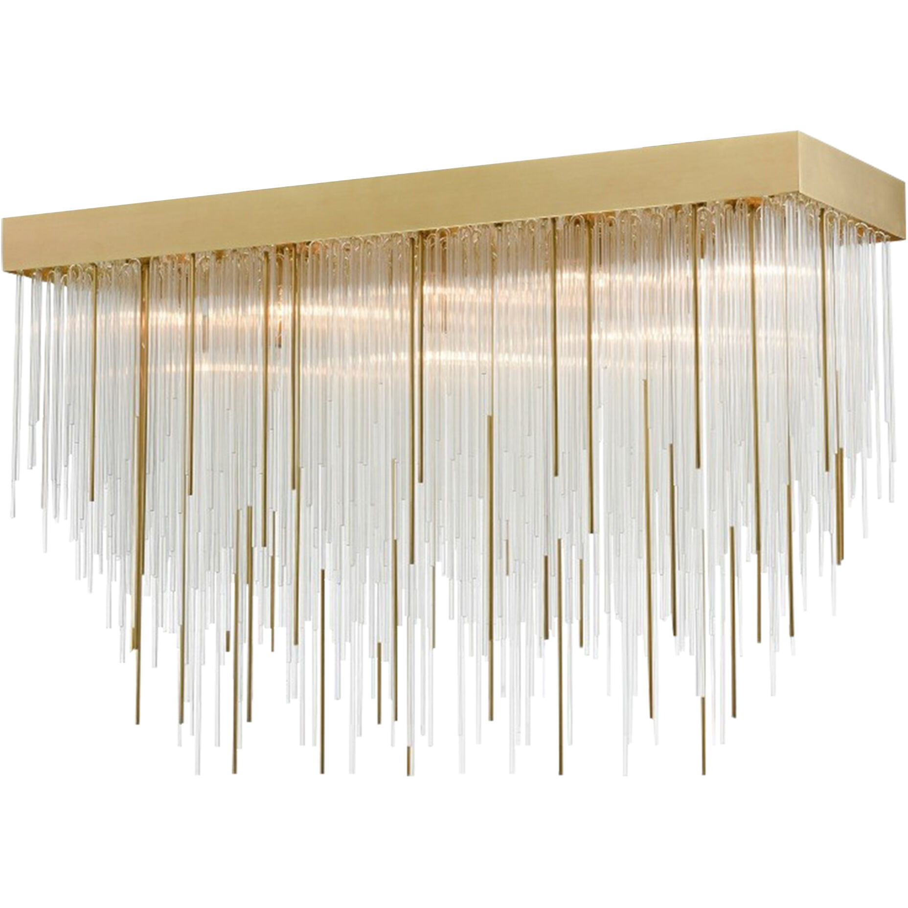 Waterfall 27 Light 18 inch Aged Brass Chandelier Ceiling Light