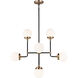 Ian K. Fowler Cafe 8 Light 32 inch Satin Brass Chandelier Ceiling Light