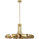 Ribbon 12 Light 36 inch Bright Gold Leaf Pendant Ceiling Light