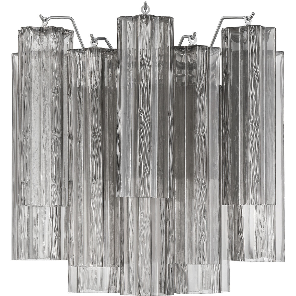 Addis Bath Wall Light in Tronchi Glass Smoke