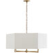 Oxford 6 Light 32 inch Antique Brass Chandelier Ceiling Light