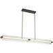 Neoness LED 67 inch Weathered Brass Linear Chandelier Ceiling Light in Clear