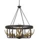 Angelo 8 Light 35 inch Iron Chandelier Ceiling Light, Antler