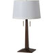 Taper 29 inch 9 watt Dark Walnut Wood and Weathered Brass Table Lamp Portable Light