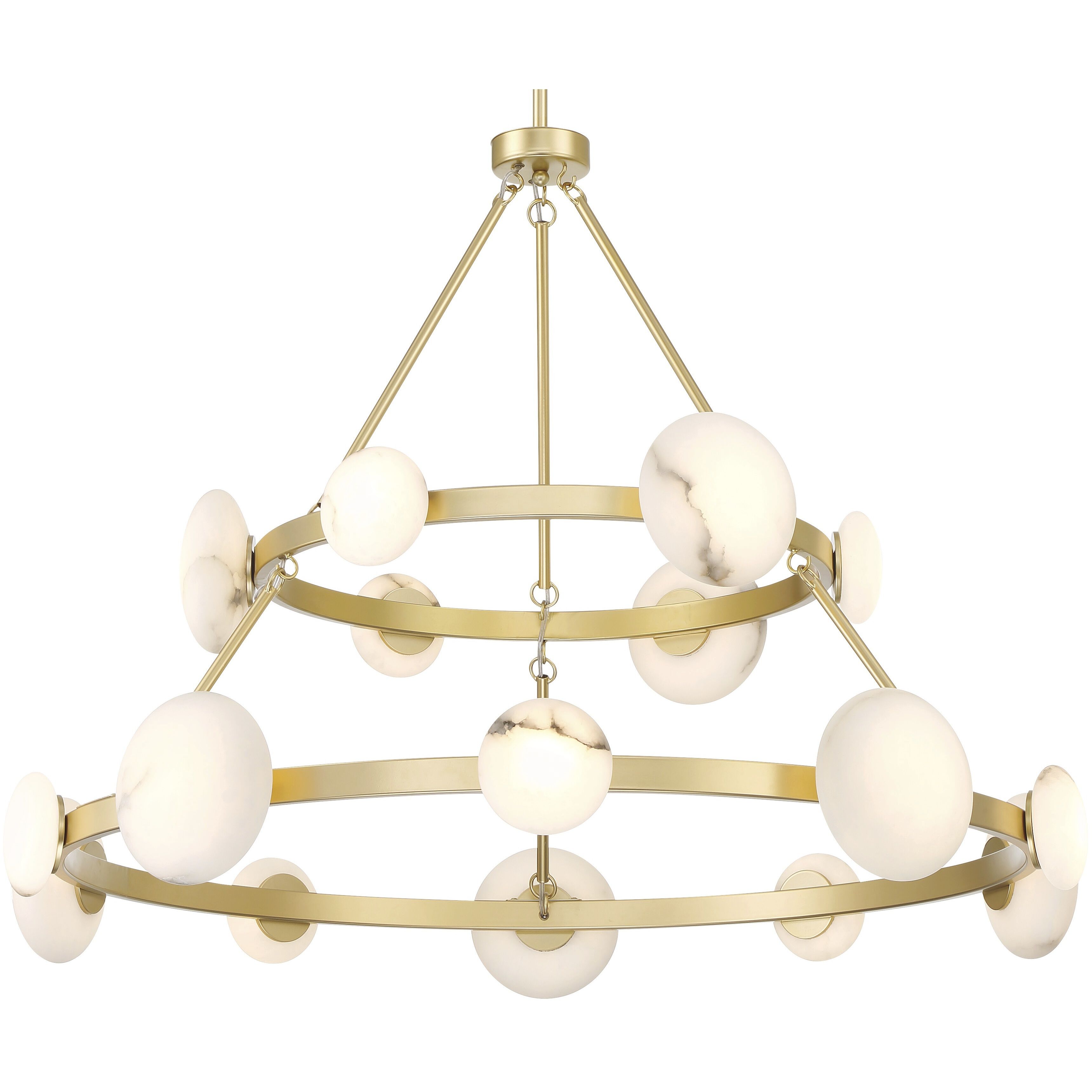 Zill LED 42.13 inch Lily Gold Pendant Ceiling Light