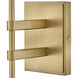 Benton Sconce Wall Light in Lacquered Brass