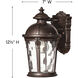 Estate Series Windsor Outdoor Wall Mount Lantern in River Rock, Small