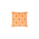 Miranda 18 X 18 inch Bright Orange and White Throw Pillow