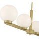 Ardeva 4 Light 36 inch Vintage Brass Linear Chandelier Ceiling Light