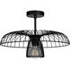 Champerico 1 Light 17.99 inch Black Semi-Flush Mount Ceiling Light