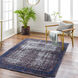 Toscana 108 X 75 inch Navy Rug, Rectangle