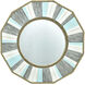 Montauk 33 X 33 inch Gray/Cream/Blue Wood Wall Mirror
