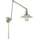 Halophane 30 inch 3.50 watt Polished Nickel Swing Arm Wall Light, Franklin Restoration