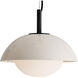 Glaze 1 Light 12 inch Ivory Stained Crackle and Blackened Steel Pendant Ceiling Light