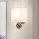 Swirl 1 Light 7 inch Silver Leaf ADA Sconce Wall Light, Small