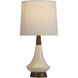 Signature 19 inch 60.00 watt White Washed Wood and Cream Table Lamp Portable Light