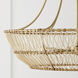 Wren 6 Light 32 inch Matte Brass Chandelier Ceiling Light