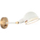 Blare 1 Light 5.88 inch Aged Gold Brass and White Wall Sconce Wall Light