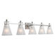 Signature 5 Light 46 inch Brushed Nickel Vanity Light Wall Light