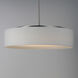 Prime LED 20 inch Satin Nickel Single Pendant Ceiling Light in White Linen