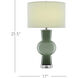 Duende 30 inch 150 watt Light & Dark Green and Polished Nickel and Clear Table Lamp Portable Light