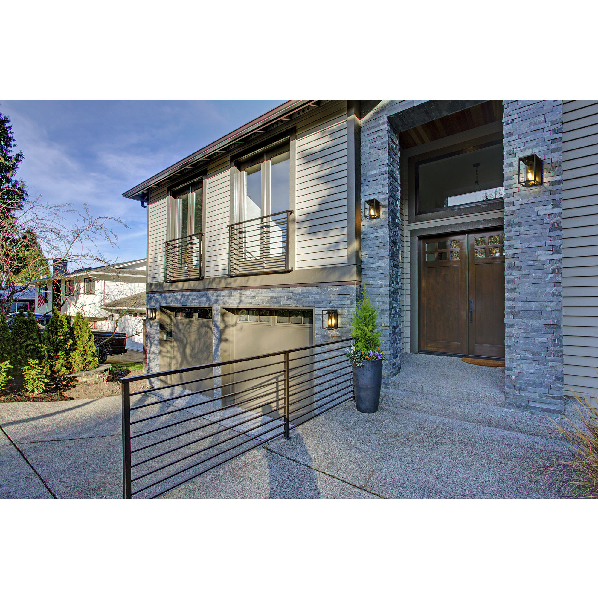 Dunbroch 1 Light 13 inch Deep Bronze and Outdoor Brass Outdoor Wall Light