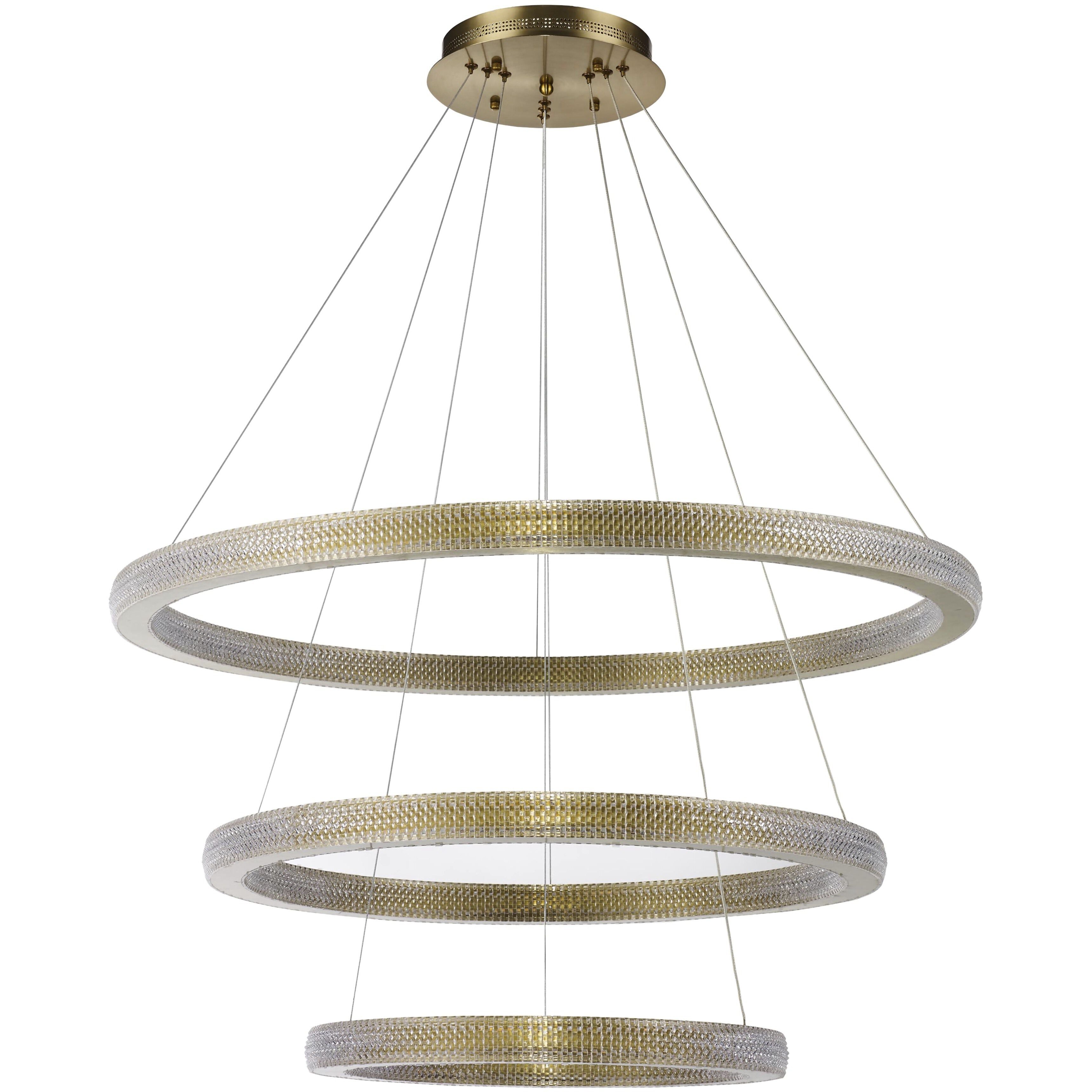 Canada LED 33.46 inch Sand Gold Chandelier Ceiling Light
