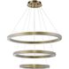 Canada LED 33.46 inch Sand Gold Chandelier Ceiling Light