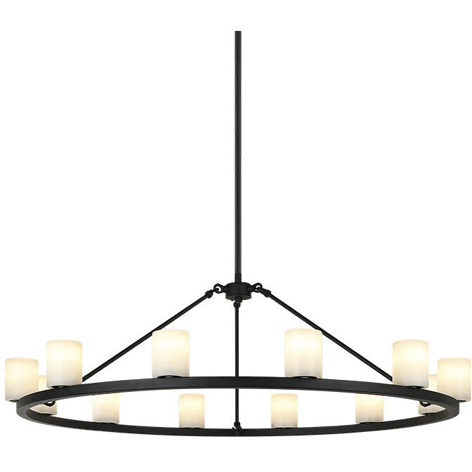 Lindy 12 Light 40 inch Matte Black Pendant Ceiling Light