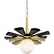 Daphne 1 Light 24.5 inch Matte Black and French Gold Pendant Ceiling Light