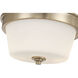 Strayhan 2 Light 13 inch Modern Gold Flush Mount Ceiling Light
