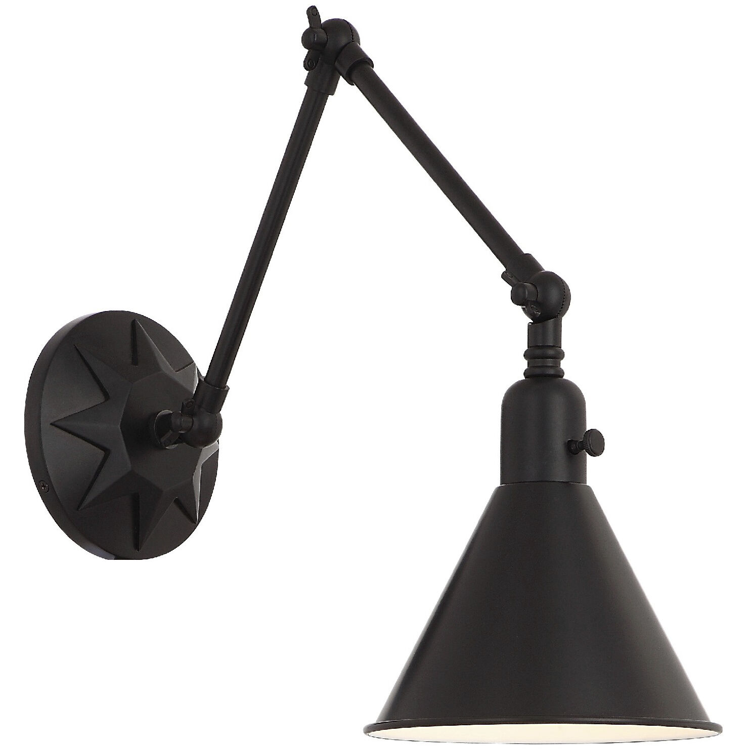 Morgan 24 inch 60.00 watt Matte Black Task Sconce Wall Light