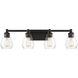 Clarity 4 Light 32 inch Coal Bath Vanity Wall Light