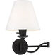 Ridgedale 25 inch 100.00 watt Black Swing Arm Wall Lamp Wall Light