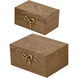 Anita Brown and Gold Decorative Storage Box