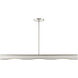 Novato 3 Light 42 inch Brushed Nickel Linear Chandelier Ceiling Light