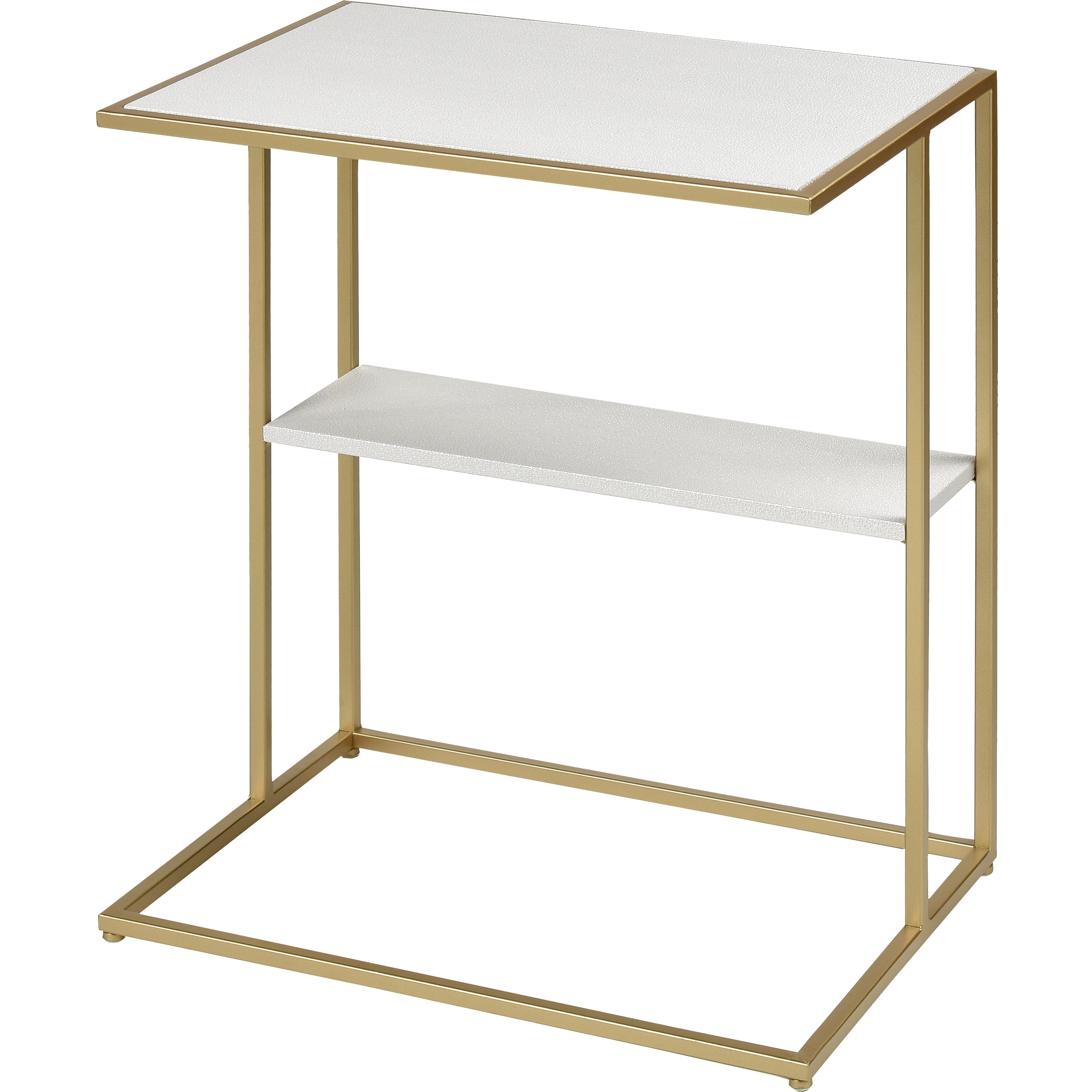Fawley 24 X 19.75 inch Gold with White Accent Table