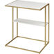 Fawley 24 X 19.75 inch Gold with White Accent Table