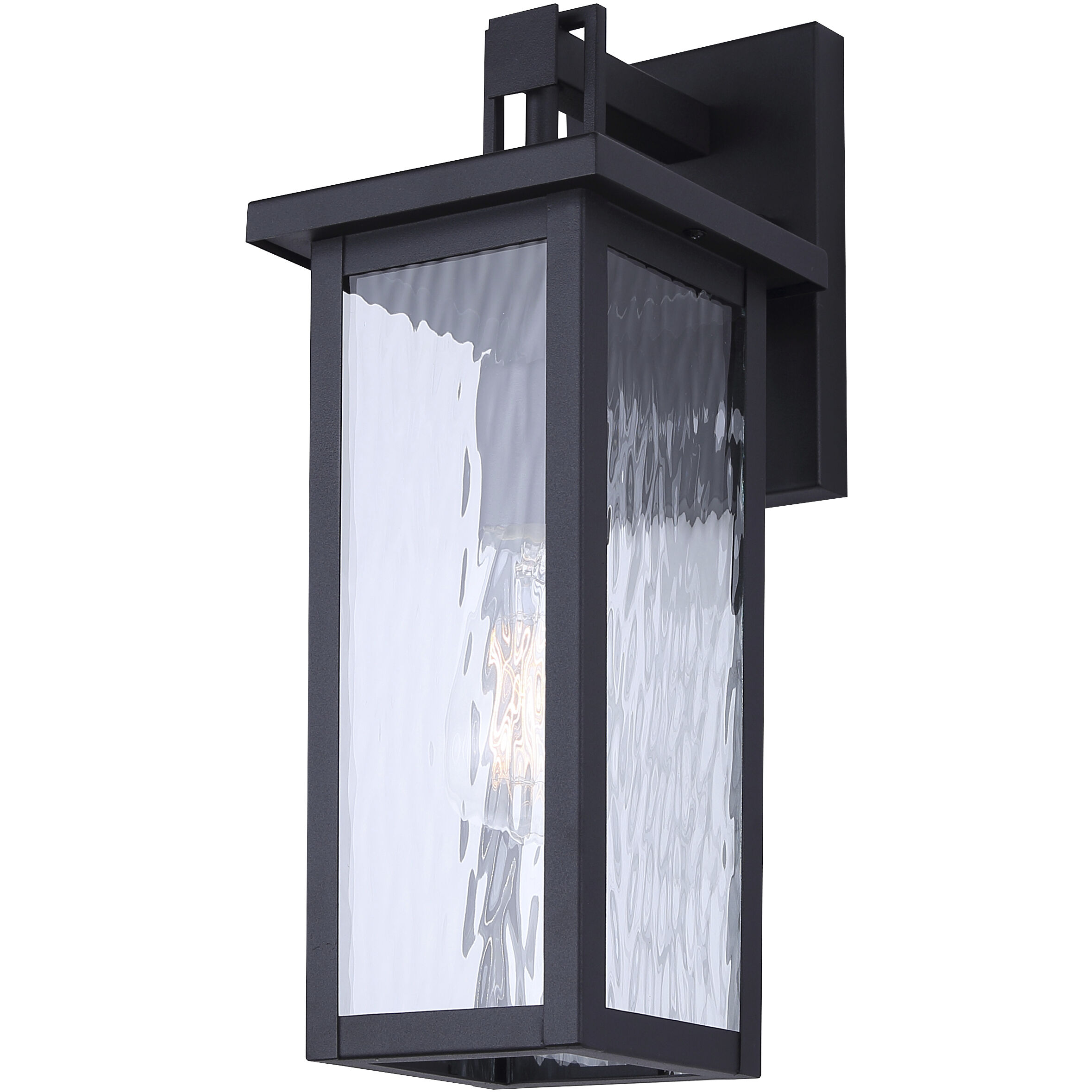 Shana 1 Light 16 inch Black Outdoor Wall Lantern