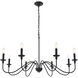 Rohan 8 Light 42 inch Matte Black Chandelier Ceiling Light