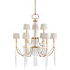 Wildwood 9 Light 40 inch Antique Brass and Clear Chandelier Ceiling Light