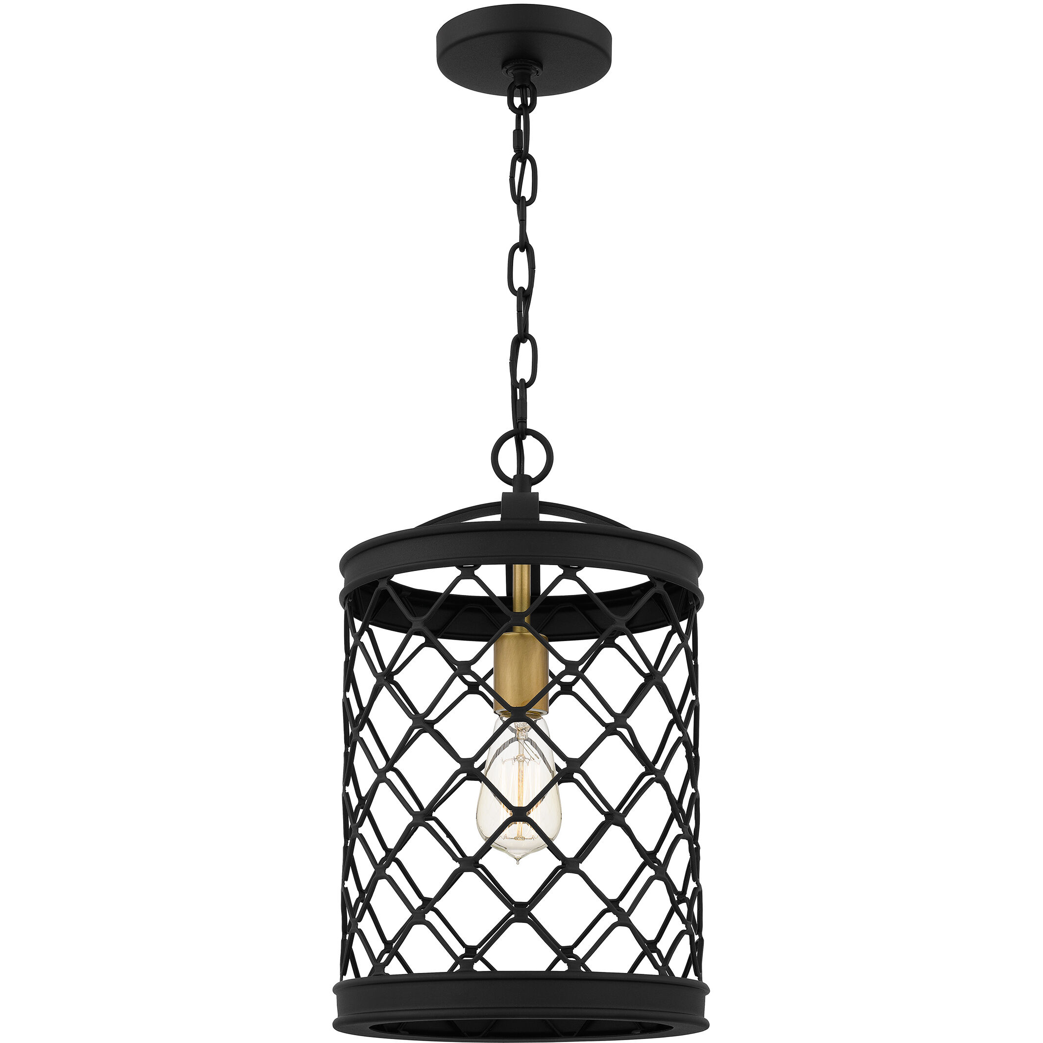 Calais 1 Light 10 inch Earth Black Mini Pendant Ceiling Light, Small