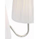 Amber Lewis Lyndsie LED 15.75 inch Polished Nickel Double Sconce Wall Light in Silk Pleated