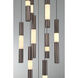 Ronda LED 20 inch Harlow Bronze Multi Drop Chandelier Ceiling Light